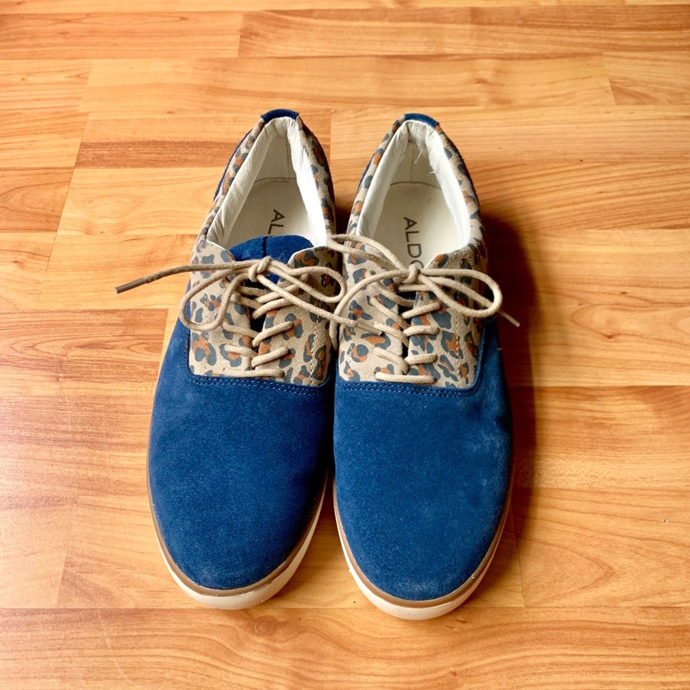 ALDO Leopard suede lace up shoes